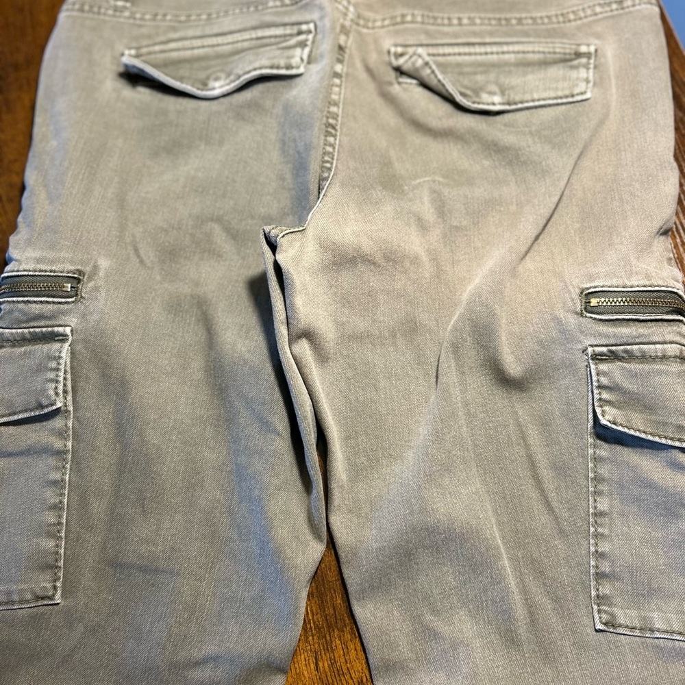 Army Green Cargo Skinny Pants - Picture 3 of 6